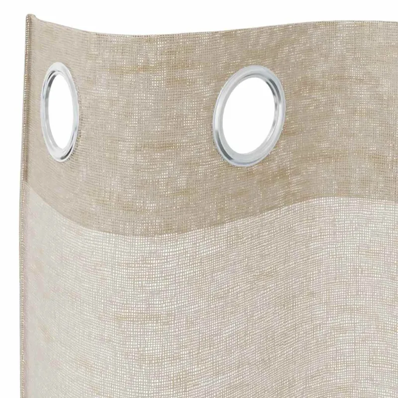 Voile Užuolaida 2 pcs Smėlio 225 x 140 cm Poliesteris