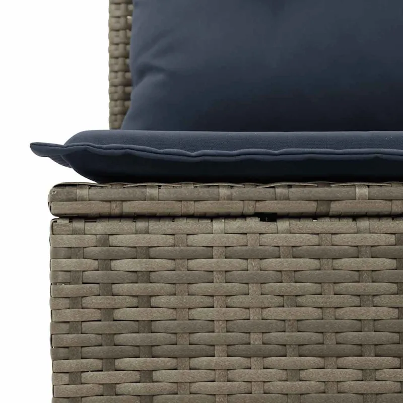 Sodo komplekti, 7 osaa, polyrattana/akasia, pehmusteilla