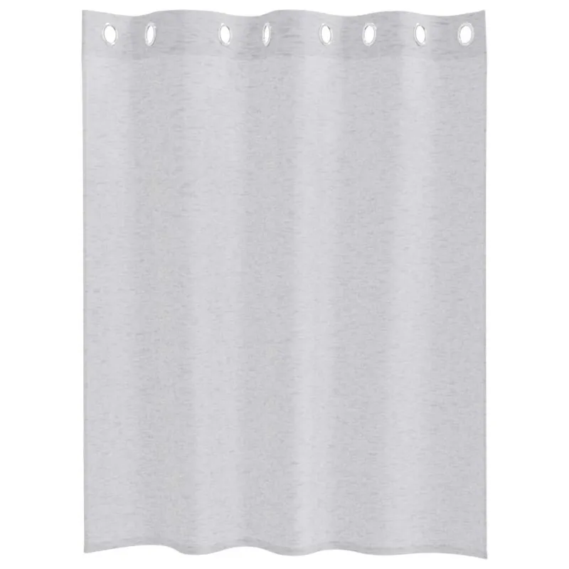 Voile Užuolaida 2 pcs Šviesiai pilka 140 x 140 cm Poliesteris