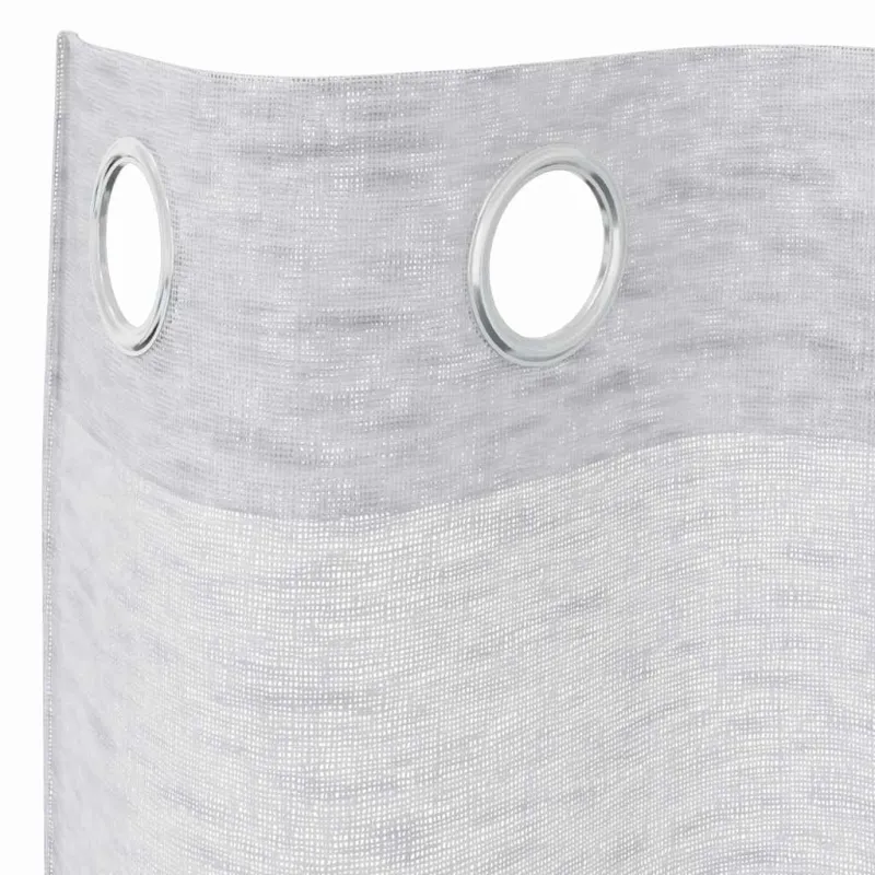 Voile Užuolaida 2 pcs Šviesiai pilka 175 x 140 cm Poliesteris