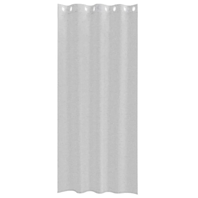 Voile Užuolaida 2 pcs Šviesiai pilka 245 x 140 cm Poliesteris