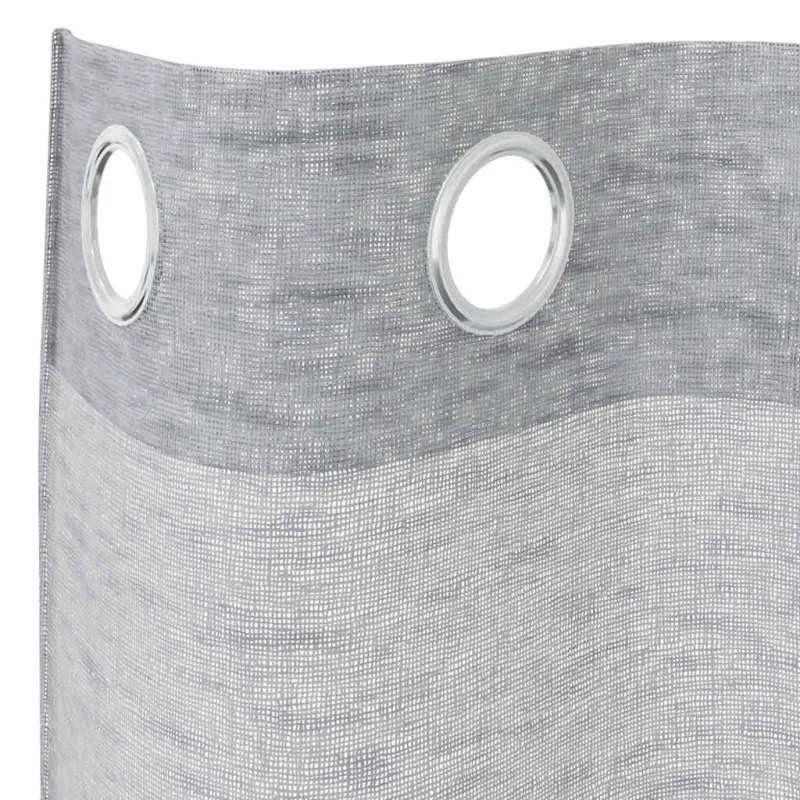 Voile Užuolaida 2 pcs Tamsiai pilka 140 x 140 cm Poliesteris