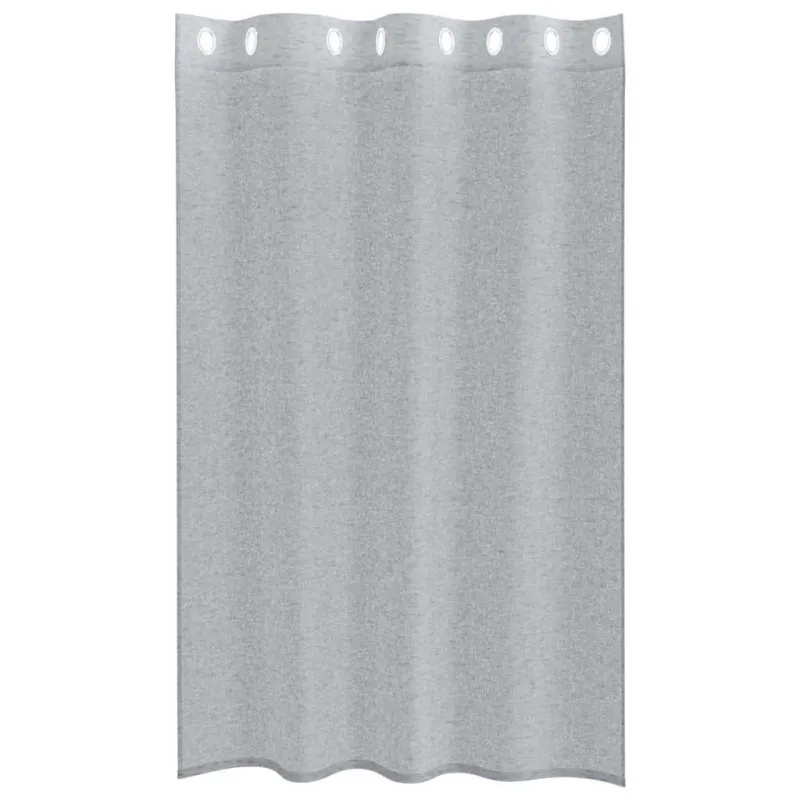 Voile Užuolaida 2 pcs Tamsiai pilka 175 x 140 cm Poliesteris