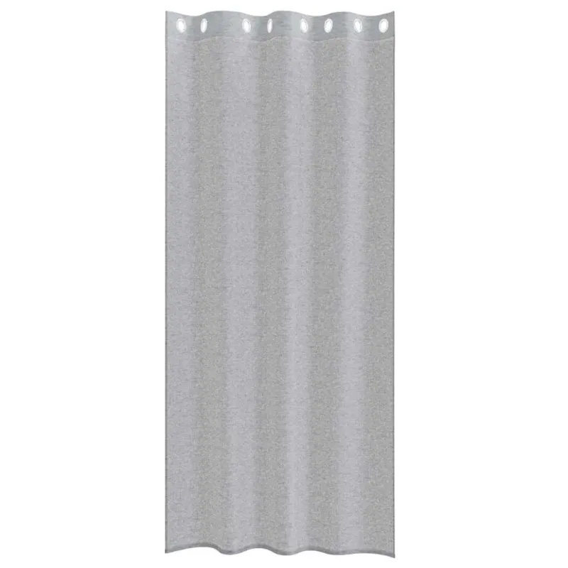 Voile Užuolaida 2 pcs Tamsiai pilka 260 x 140 cm Poliesteris
