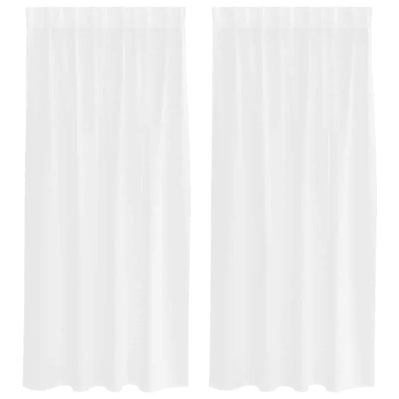 Voile Užuolaida 2 pcs Balta 175 x 140 cm Poliesteris