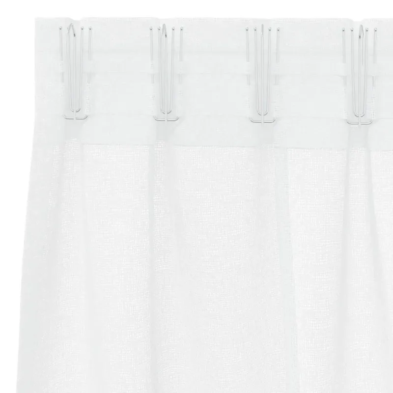 Voile Užuolaida 2 pcs Balta 245 x 140 cm Poliesteris
