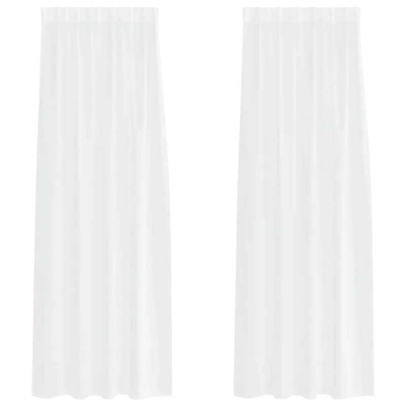 Voile Užuolaida 2 pcs Balta 260 x 140 cm Poliesteris