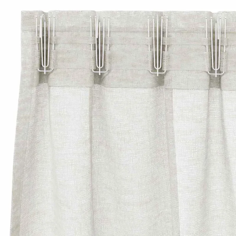 Voile Užuolaida 2 pcs Kreminė 175 x 140 cm Poliesteris