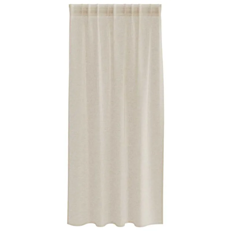 Voile Užuolaida 2 pcs Smėlio 175 x 140 cm Poliesteris