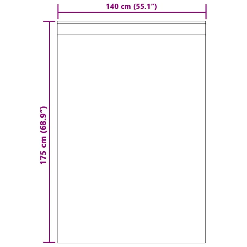 Voile Užuolaida 2 pcs Smėlio 175 x 140 cm Poliesteris