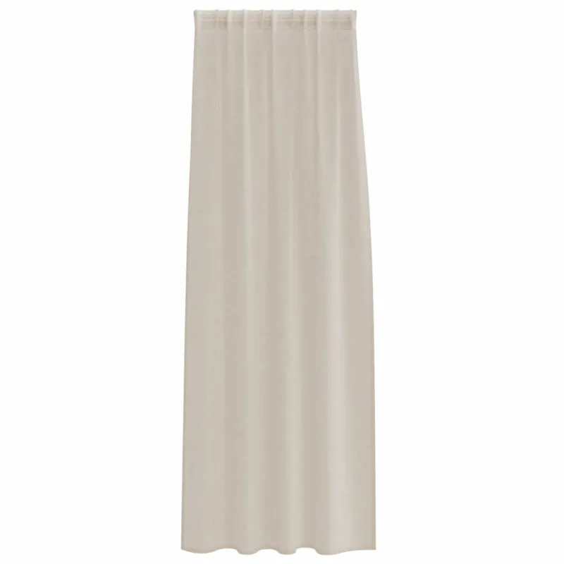 Voile Užuolaida 2 pcs Smėlio 245 x 140 cm Poliesteris