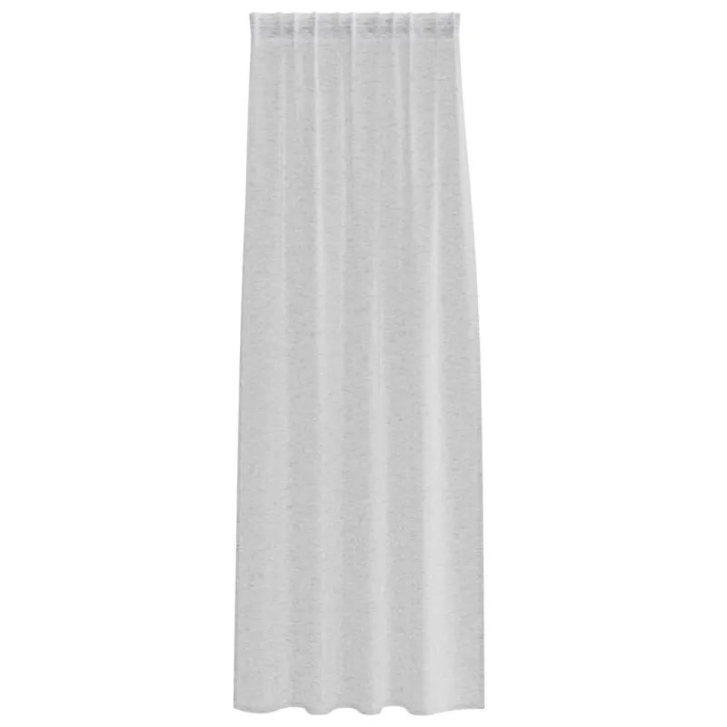 Voile Užuolaida 2 pcs Šviesiai pilka 260 x 140 cm Poliesteris