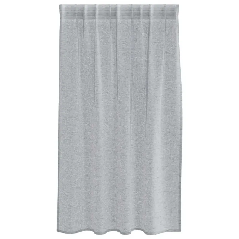 Voile Užuolaida 2 pcs Tamsiai pilka 140 x 140 cm Poliesteris