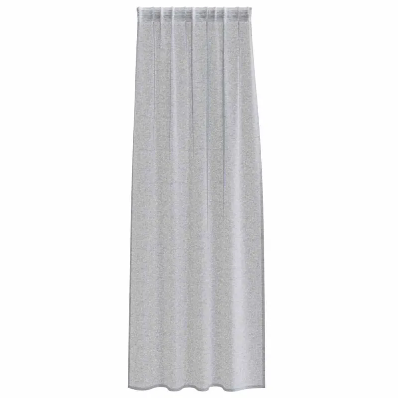 Voile Užuolaida 2 pcs Tamsiai pilka 260 x 140 cm Poliesteris