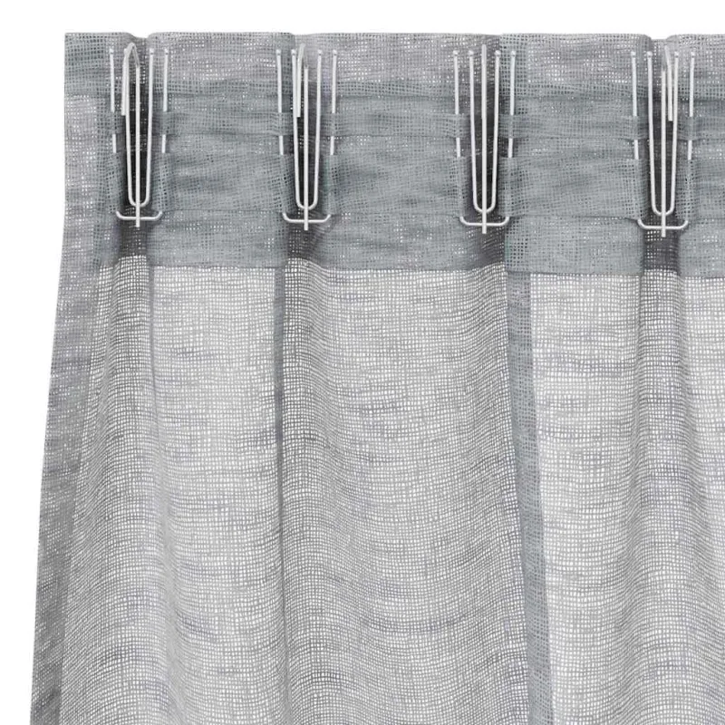 Voile Užuolaida 2 pcs Tamsiai pilka 260 x 140 cm Poliesteris