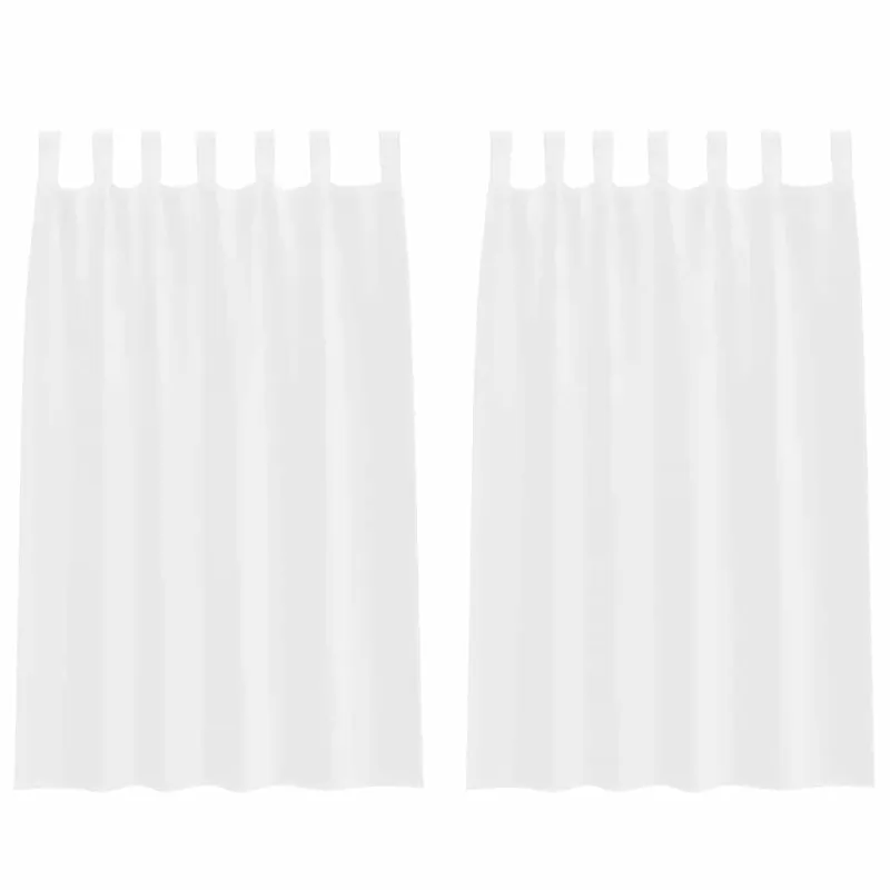 Voile Užuolaida 2 pcs Balta 175 x 140 cm Poliesteris