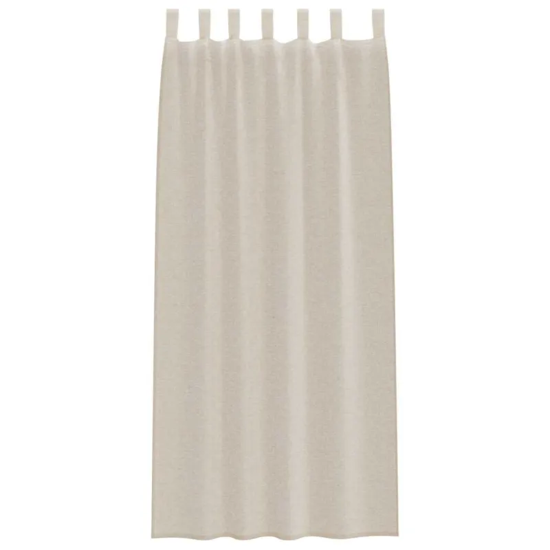 Voile Užuolaida 2 pcs Smėlio 245 x 140 cm Poliesteris