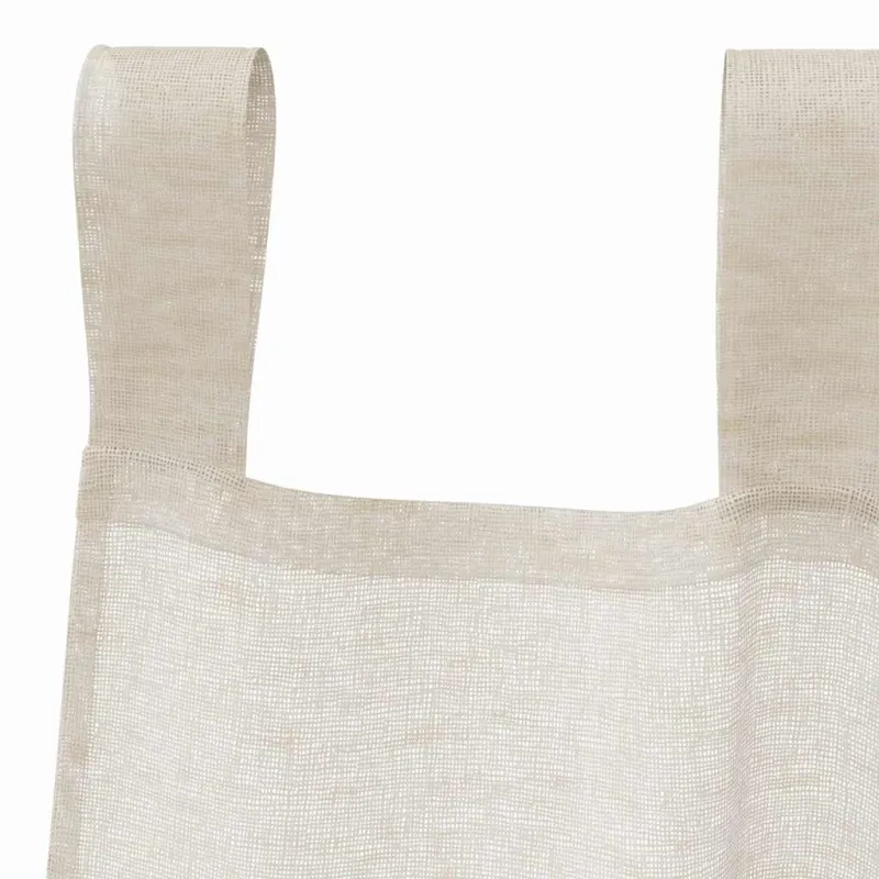 Voile Užuolaida 2 pcs Smėlio 245 x 140 cm Poliesteris