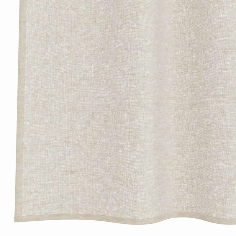 Voile Užuolaida 2 pcs Smėlio 245 x 140 cm Poliesteris