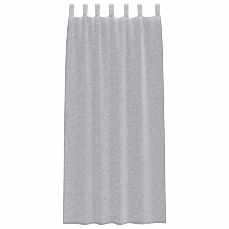 Voile Užuolaida 2 pcs Tamsiai pilka 225 x 140 cm Poliesteris