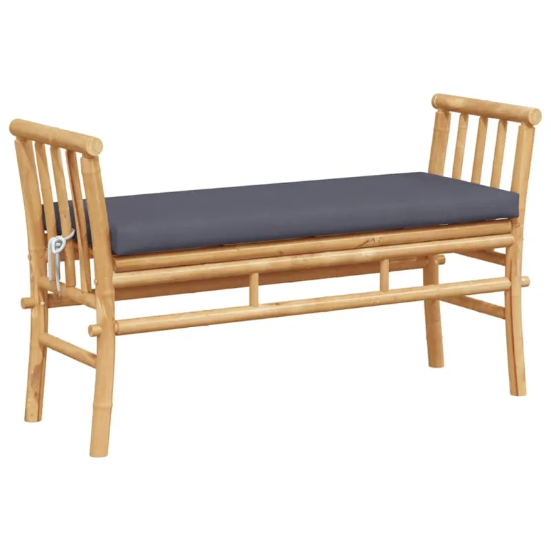 Sodo suolas su pagalve Ruda 110 x 38 x 65cm bambukas
