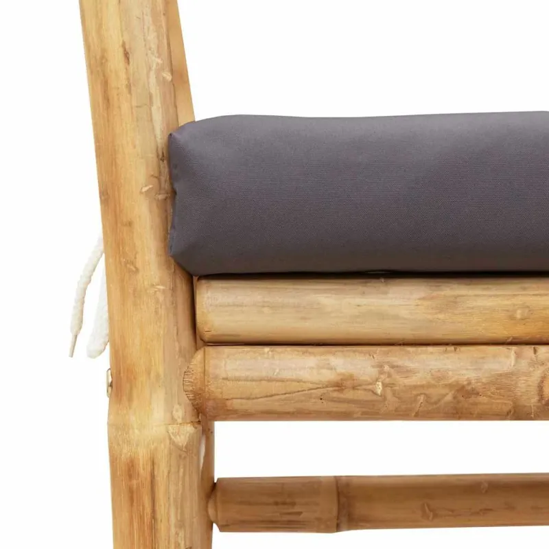 Sodo suolas su pagalve Ruda 110 x 38 x 65cm bambukas