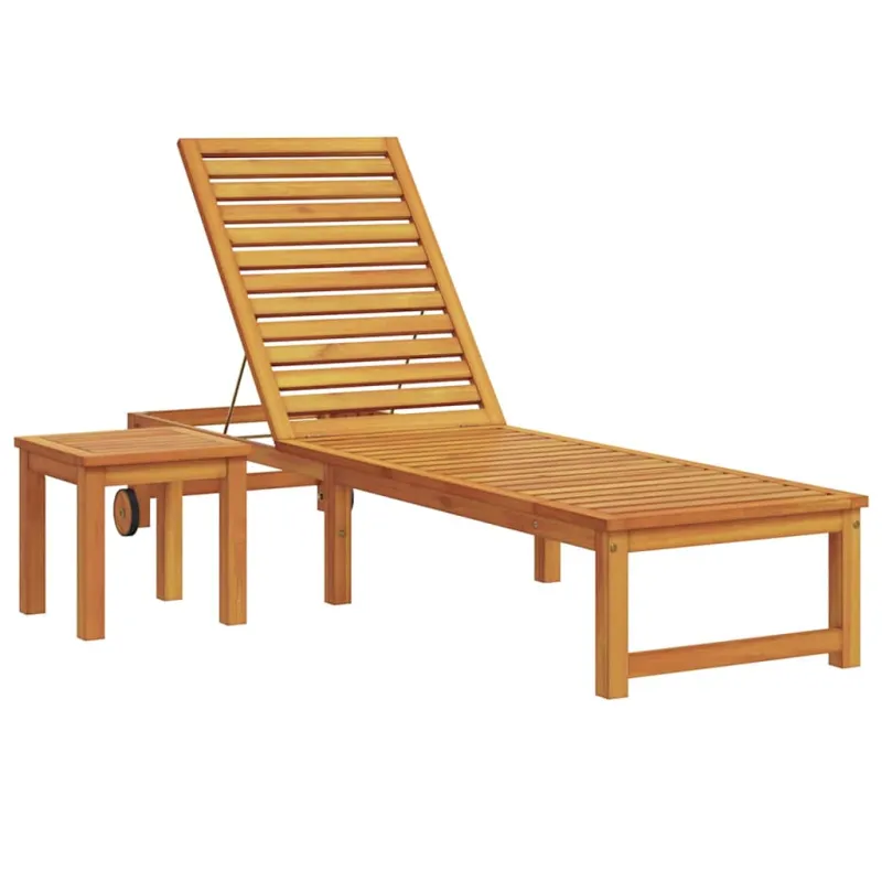Saulės gultas Ruda 202 x 53 x 89 cm Kietos akacijos mediena