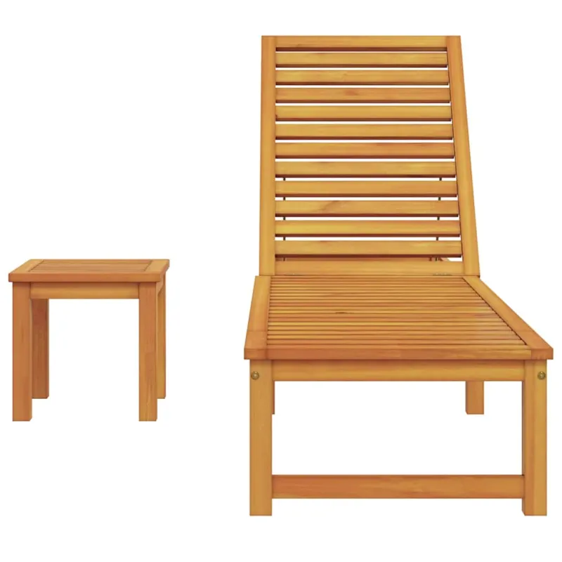 Saulės gultas Ruda 202 x 53 x 89 cm Kietos akacijos mediena