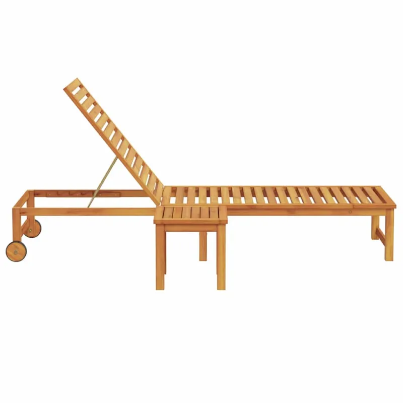 Saulės gultas Ruda 202 x 53 x 89 cm Kietos akacijos mediena