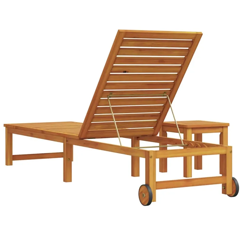 Saulės gultas Ruda 202 x 53 x 89 cm Kietos akacijos mediena