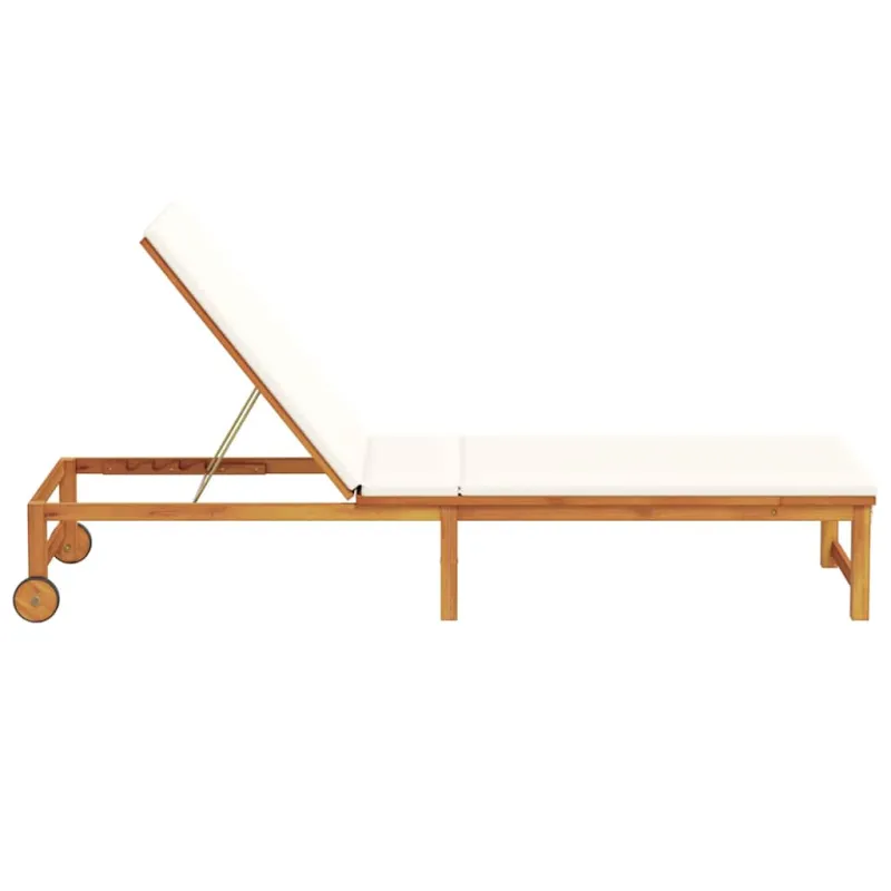 Saulės gultas Ruda 202 x 53 x 89 cm Kietos akacijos mediena