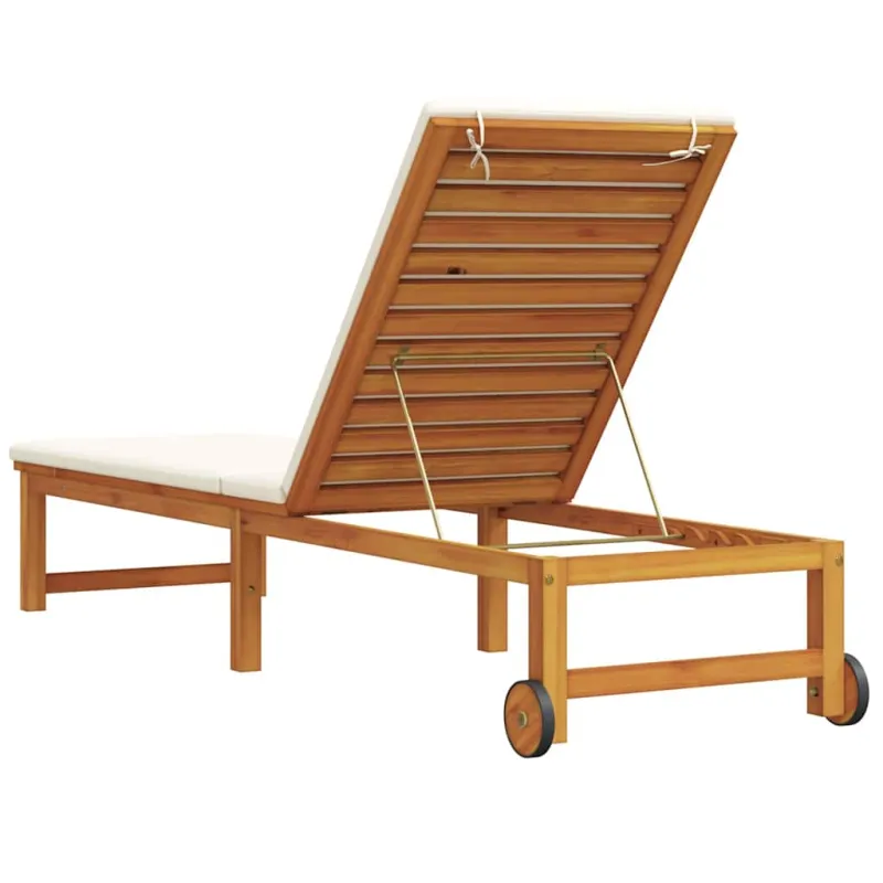 Saulės gultas Ruda 202 x 53 x 89 cm Kietos akacijos mediena
