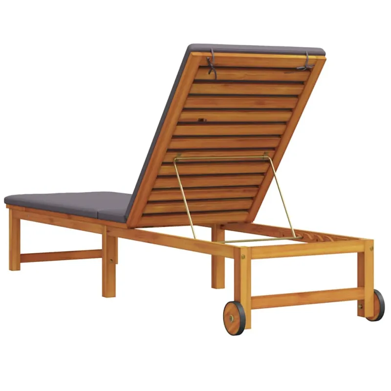 Saulės gultas Ruda 202 x 53 x 89 cm Kietos akacijos mediena