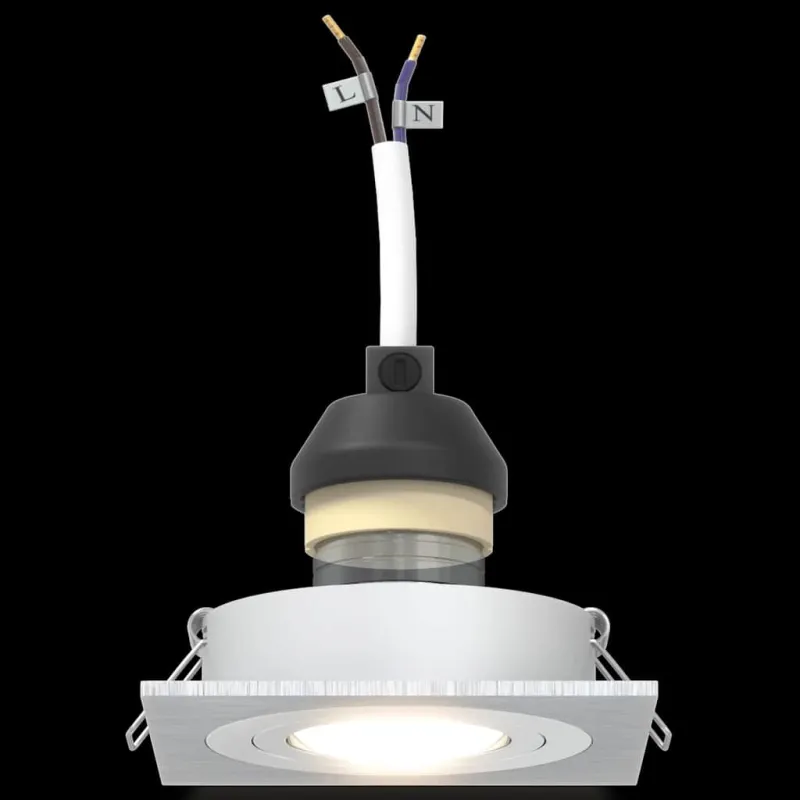 Prožektorius 12 pcs Sidabro 9 x 9 x 2 cm Aliuminis