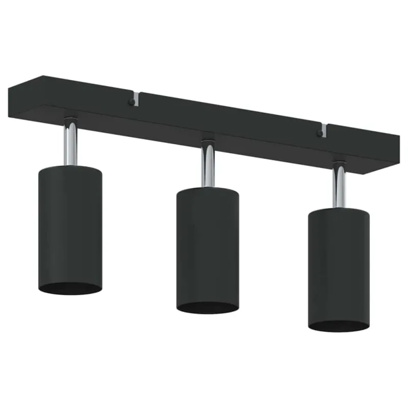 Lubų prožektorius su prožektoriais Juoda 38 x 6 x 16 cm metalas