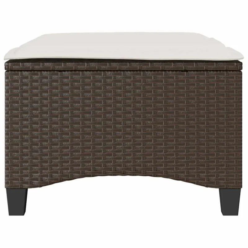 sodo kėdės su pagalvėlėmis 2 vnt Ruda 55x55x36 cm polirotango