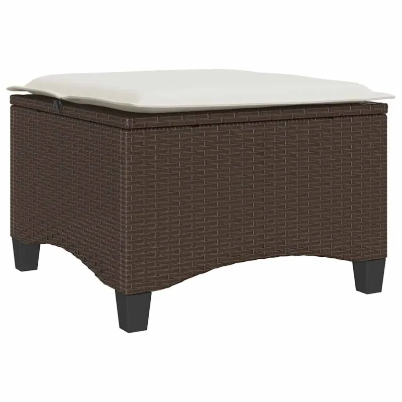 sodo kėdės su pagalvėlėmis 2 vnt Ruda 55x55x36 cm polirotango