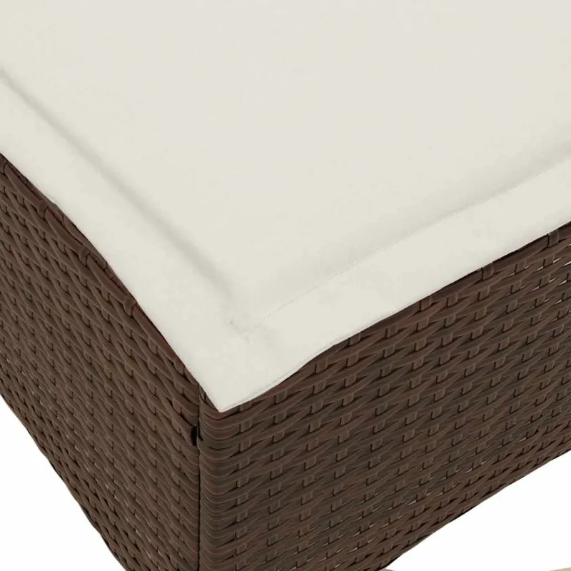 sodo kėdės su pagalvėlėmis 2 vnt Ruda 55x55x36 cm polirotango