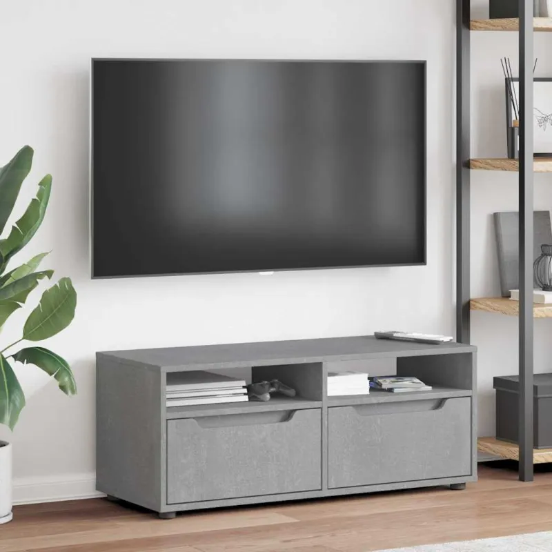 televizoriaus spintelė VISNES Betoninė pilka 100x40x38 cm