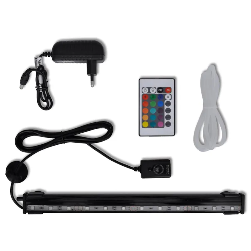 Povandeninės LED burbulus skleidžiančios akvariumo lempos, RGB, 32cm