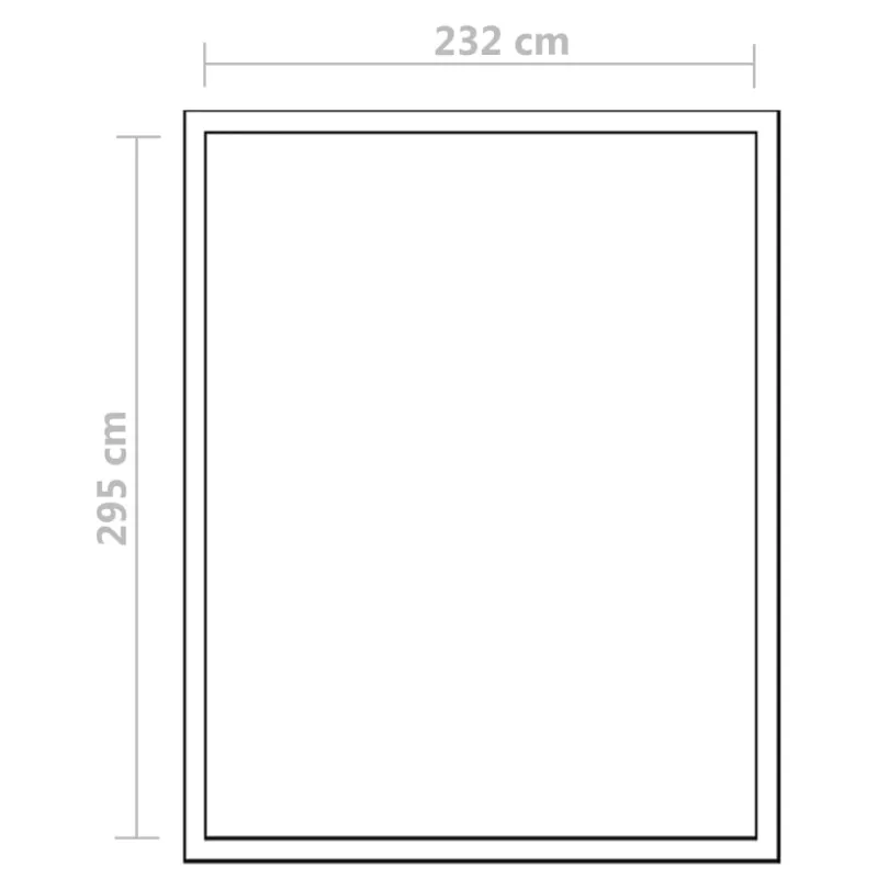 Sustiprintas šiltnamis iš aliuminio su pagrindo rėmu, 7,55m²