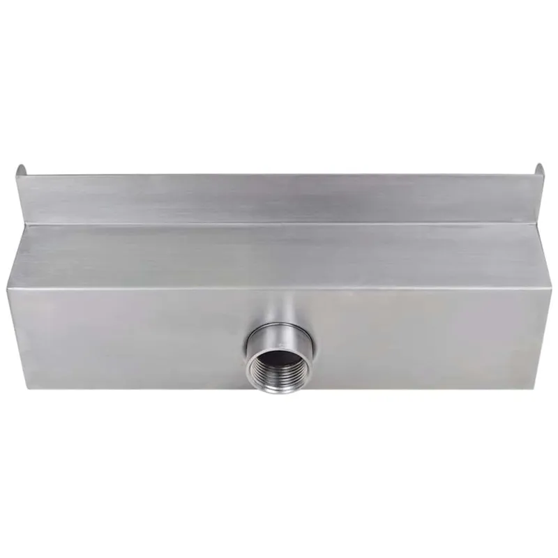Baseino fontanas su LED, 30cm, stačiak. formos, nerūdijantis plienas