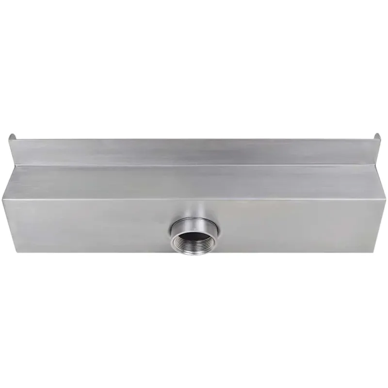 Baseino fontanas su LED, 45cm, stačiak. formos, nerūdijantis plienas