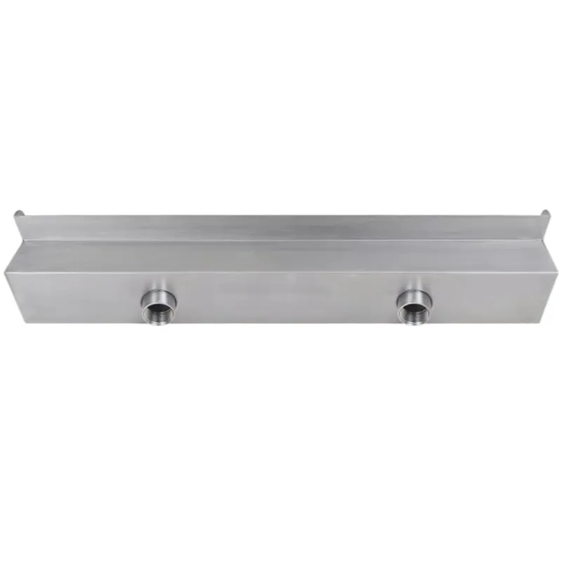 Baseino fontanas su LED, 60cm, stačiak. formos, nerūdijantis plienas