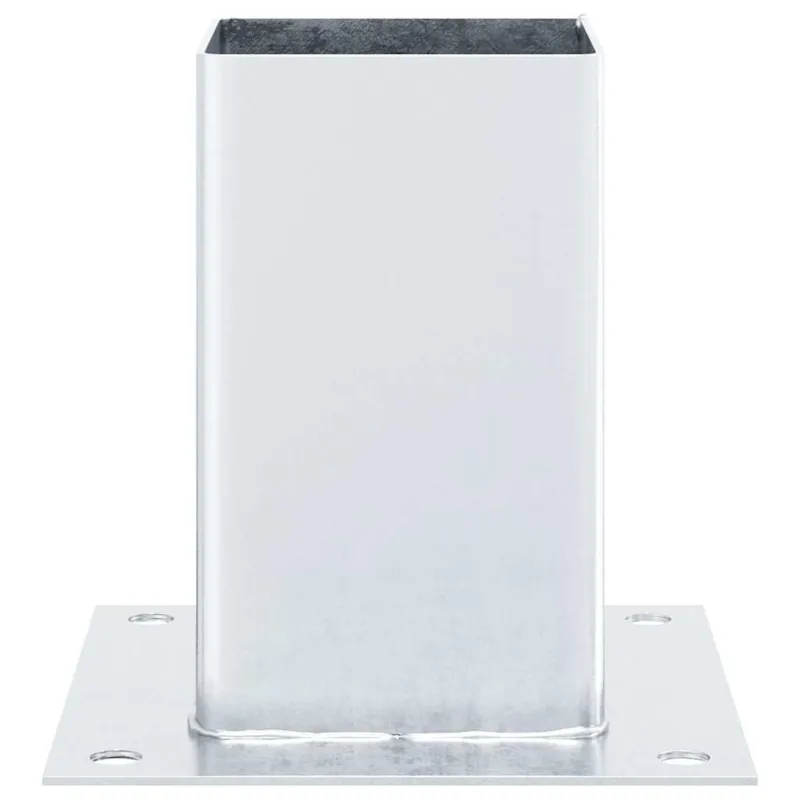 Stulpų pagrindai kvadratiniai, 12vnt., sidabriniai, 91x91mm