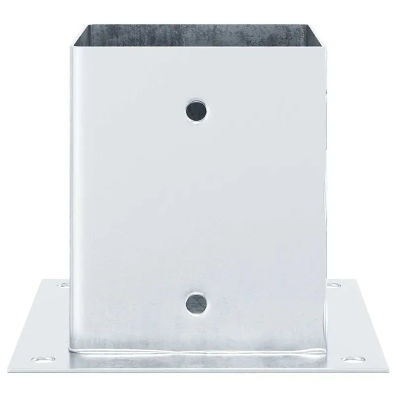 Stulpų pagrindai kvadratiniai, 4vnt., sidabriniai, 121x121mm
