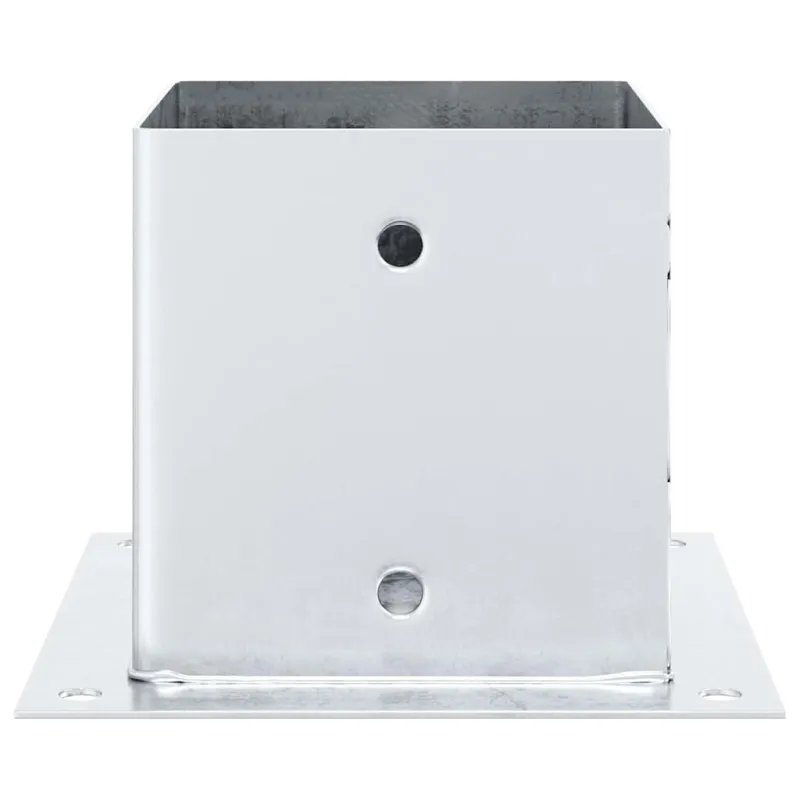 Stulpų pagrindai kvadratiniai, 4vnt., sidabriniai, 141x141mm