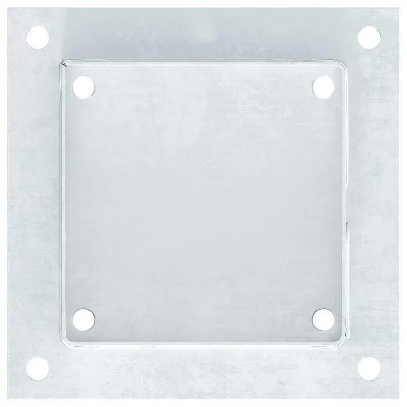 Stulpų pagrindai kvadratiniai, 4vnt., sidabriniai, 141x141mm