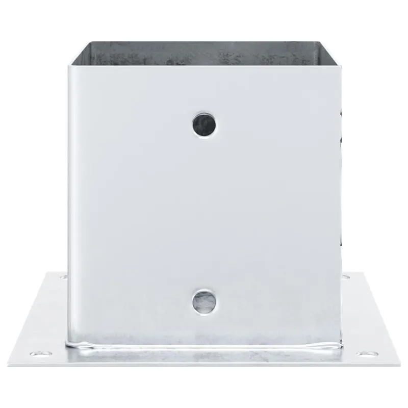 Stulpų pagrindai kvadratiniai, 12vnt., sidabriniai, 141x141mm
