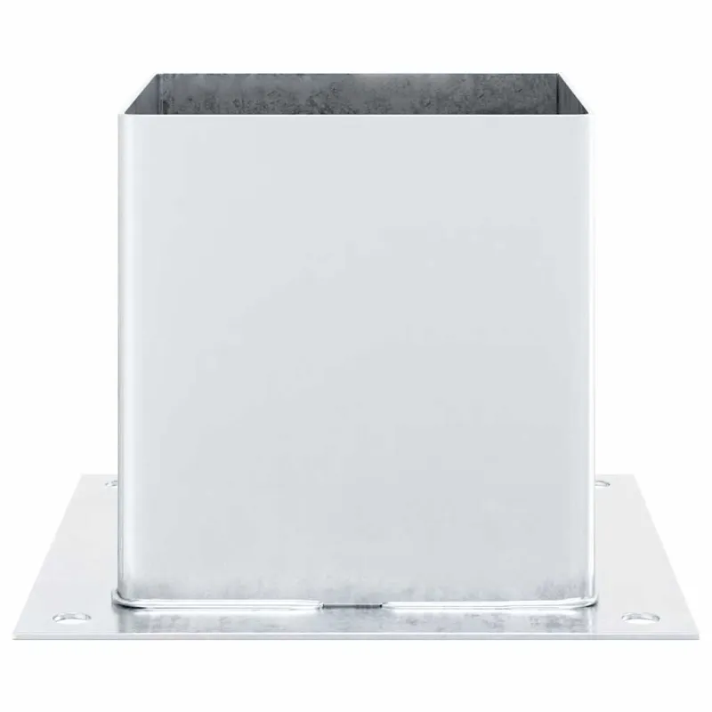 Stulpų pagrindai kvadratiniai, 12vnt., sidabriniai, 141x141mm